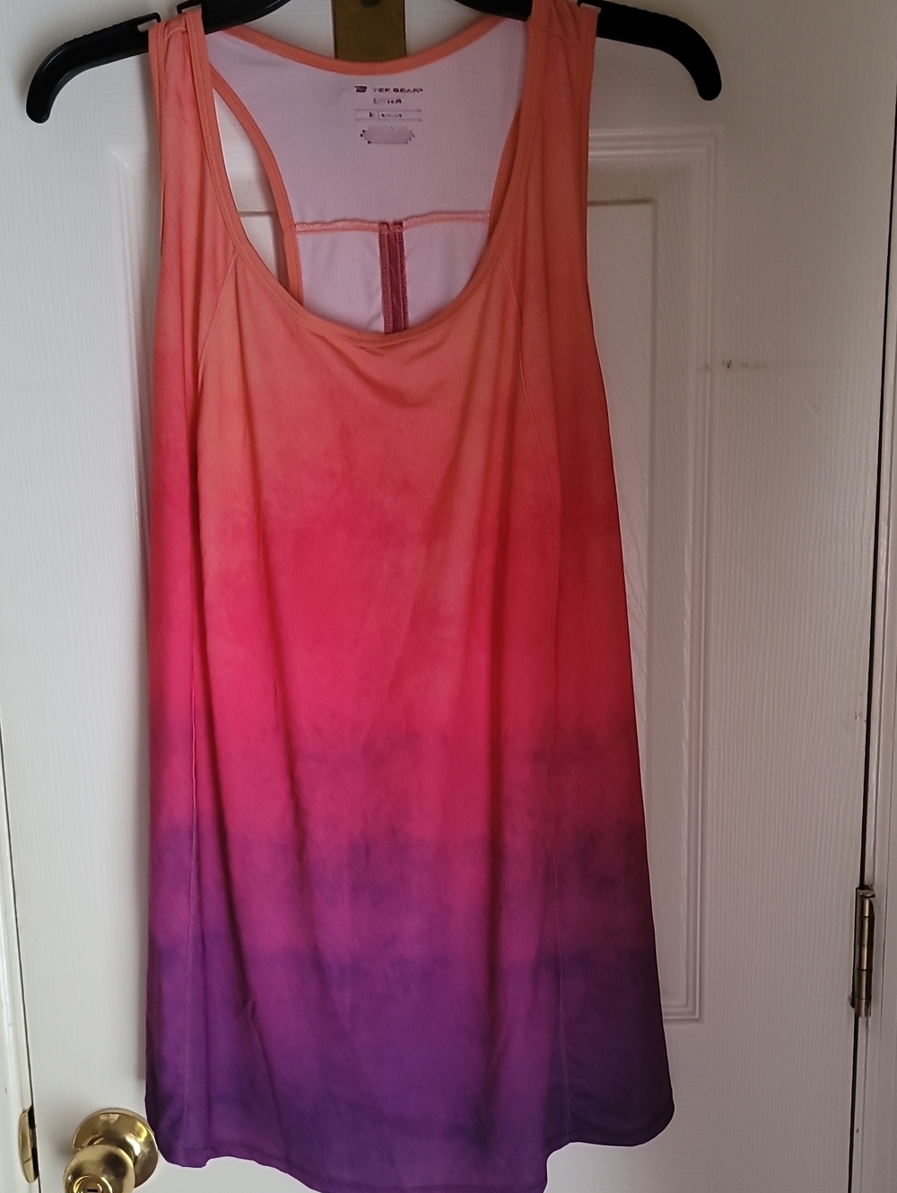 tek gear Ombre Coral Pink to Purple Athletic Tank Top